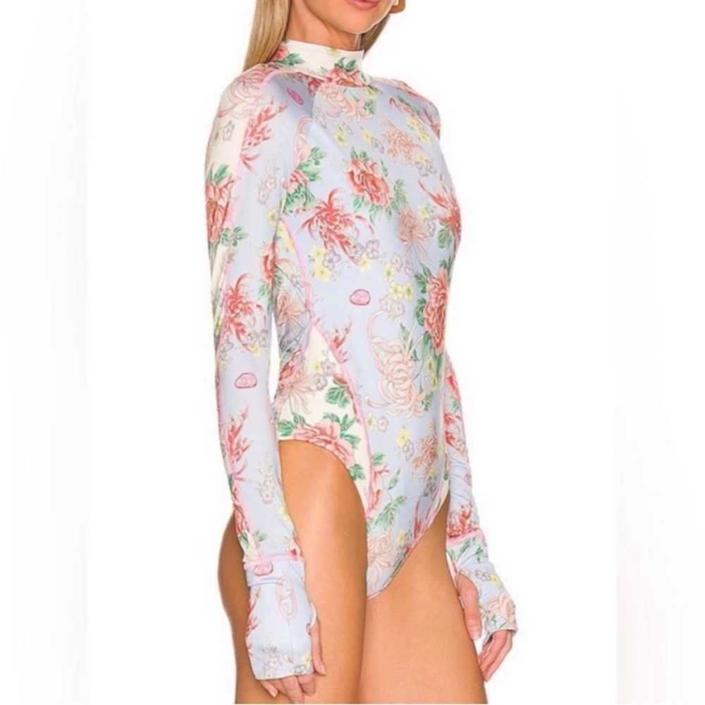 Floral Long Sleeve Bodysuit - Picture 3 of 3